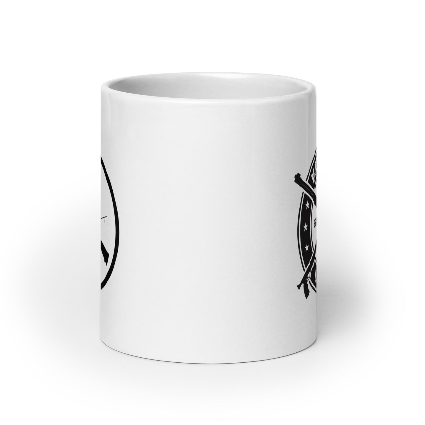 White Glossy KILLSHOT Mug (Shot not Bought Badge)