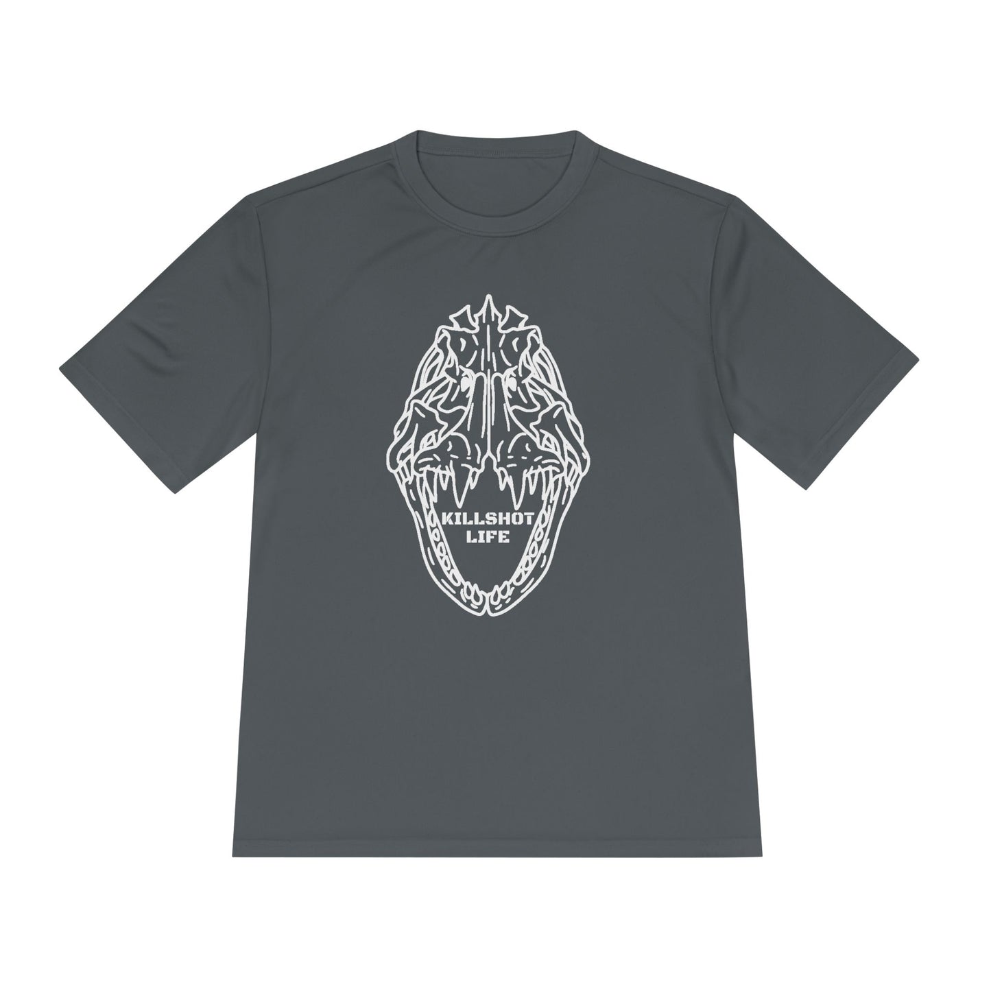 Moisture-Wicking T-Shirt: Put Goliath Grouper Back On The Menu (Cubera Skull Front) - Unisex