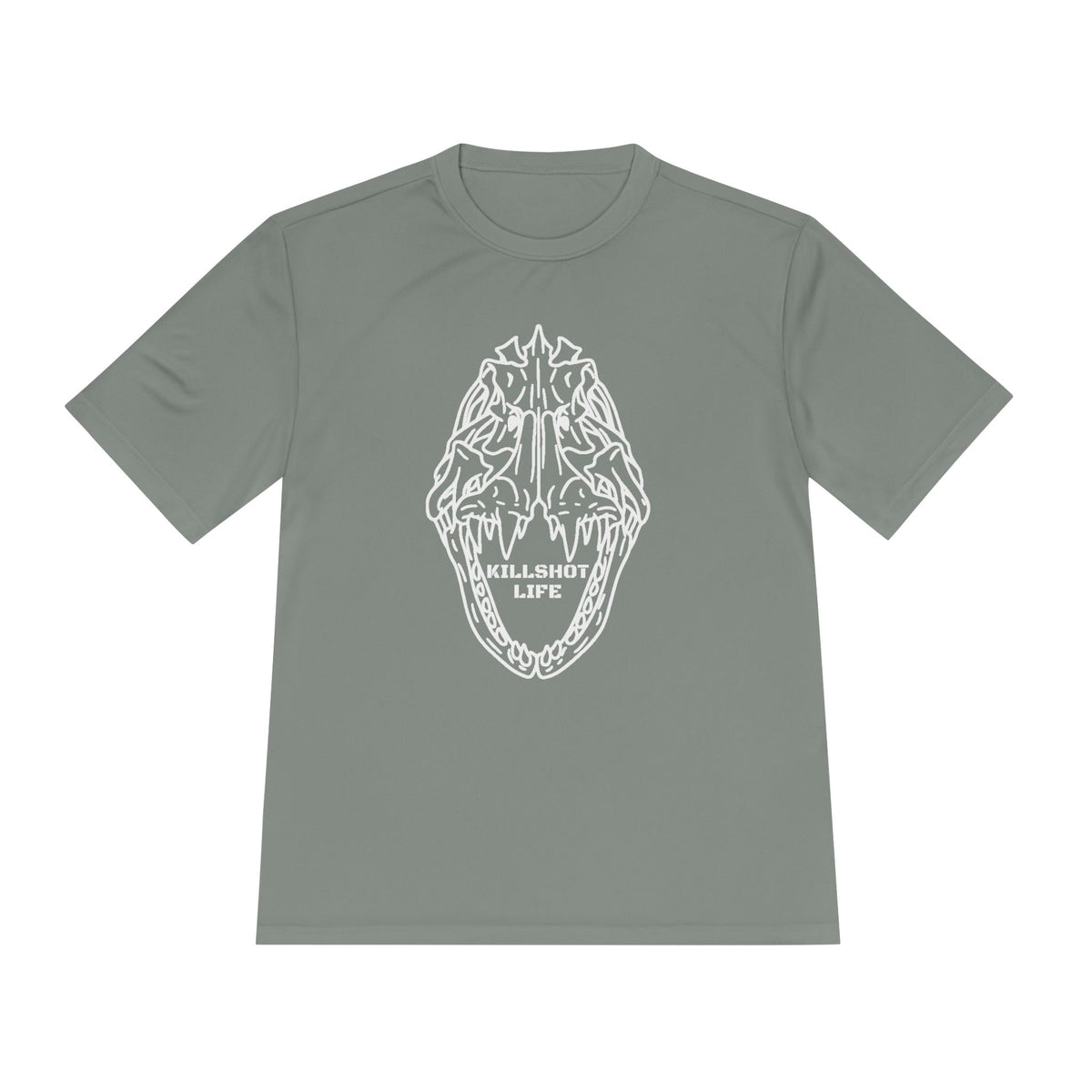 Moisture-Wicking T-Shirt: Put Goliath Grouper Back On The Menu (Cubera Skull Front) - Unisex