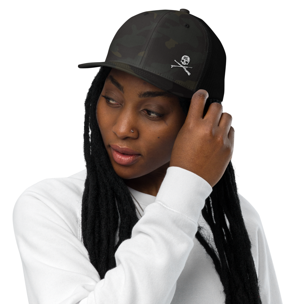 Closed-Back Flexfit KSL Skull Trucker Hat