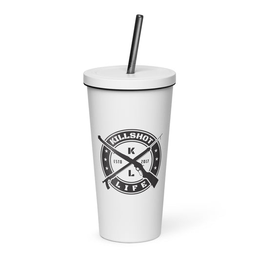 Special Edition White Insulated Tumbler (with straw)