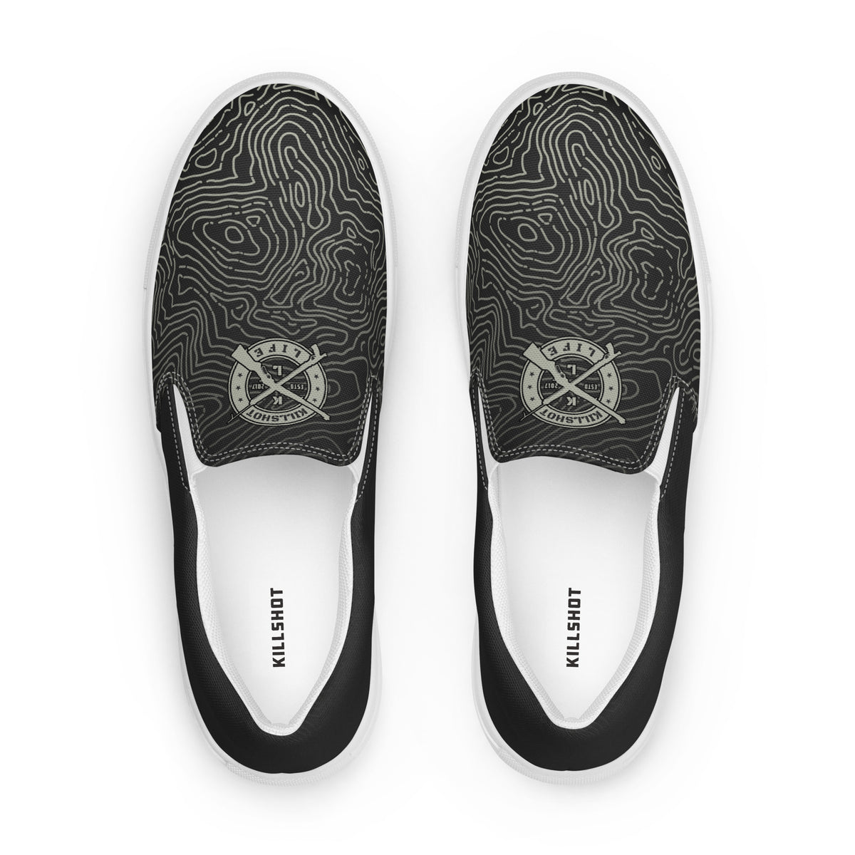 Men’s Slip-On Canvas Shoes - Dark Topo