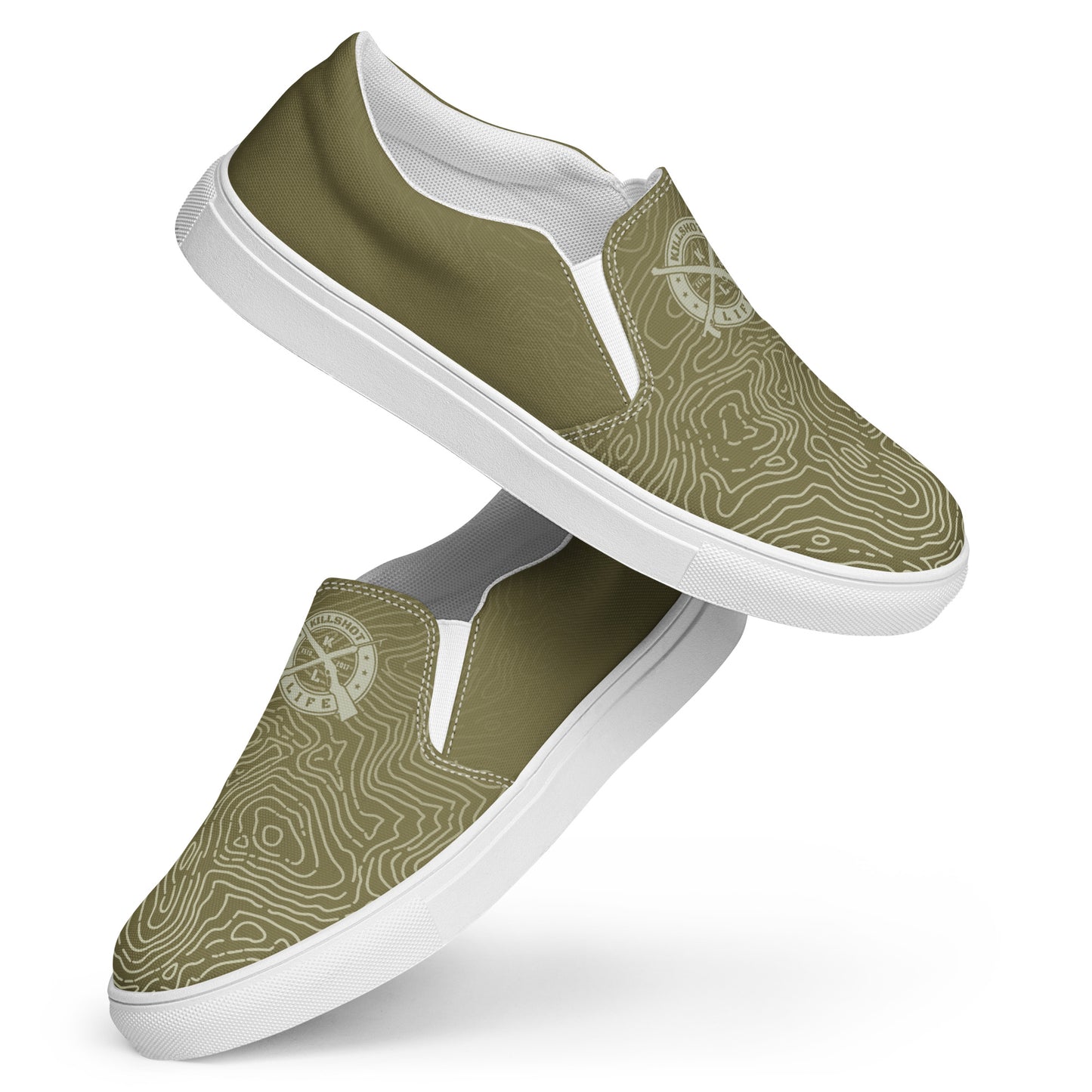 Men’s Slip-On Canvas Shoes - Tan Topo