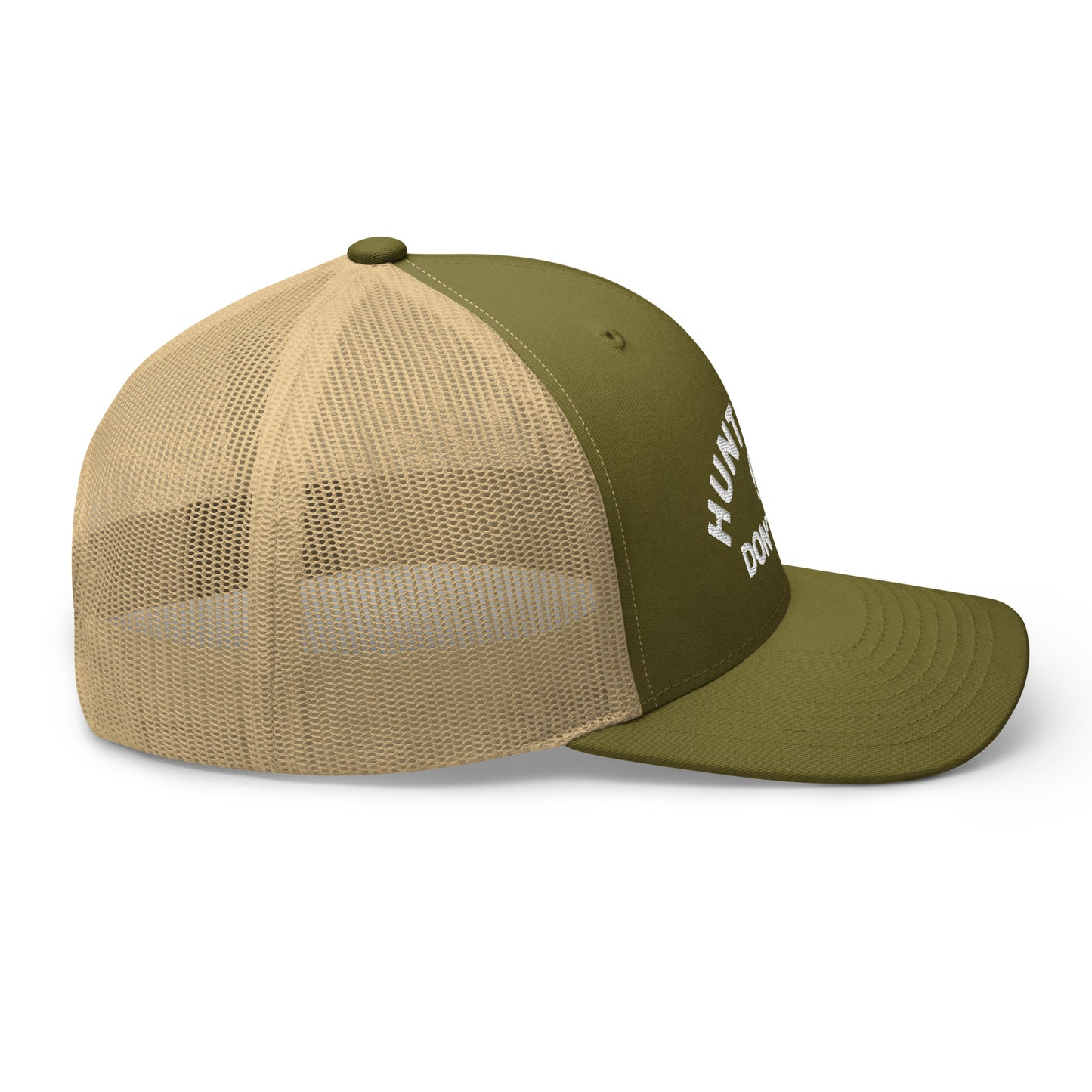 Hunt Good, Don't Suck Trucker Cap - White Thread