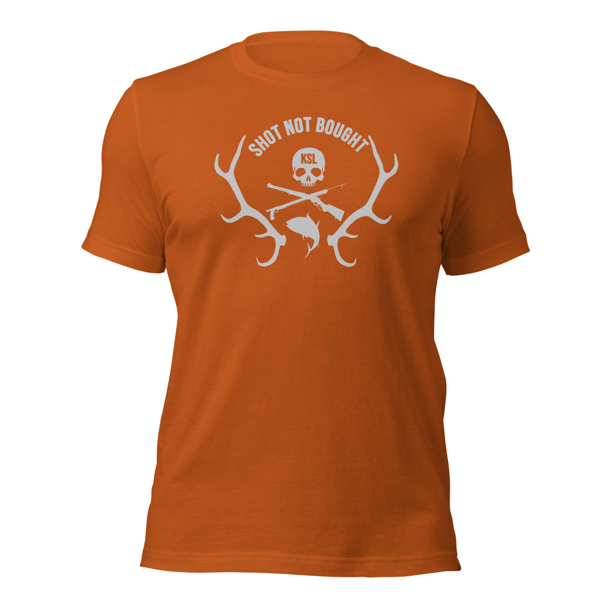 Shot Not Bought Unisex T-Shirt - Antler Crest (Silver Print)