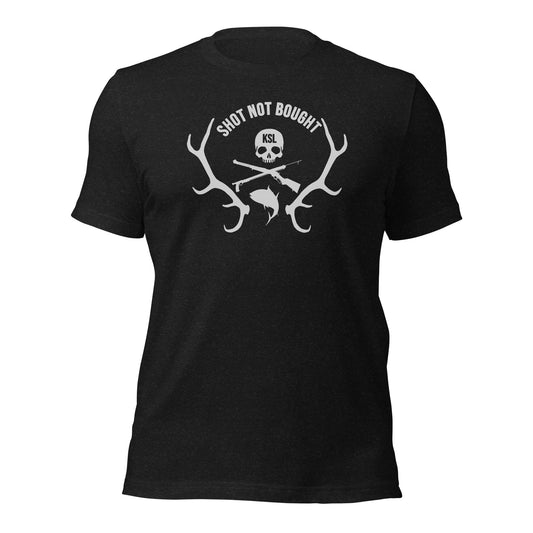 Shot Not Bought Unisex T-Shirt - Antler Crest (Silver Print)