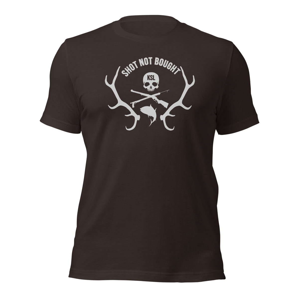 Shot Not Bought Unisex T-Shirt - Antler Crest (Silver Print)
