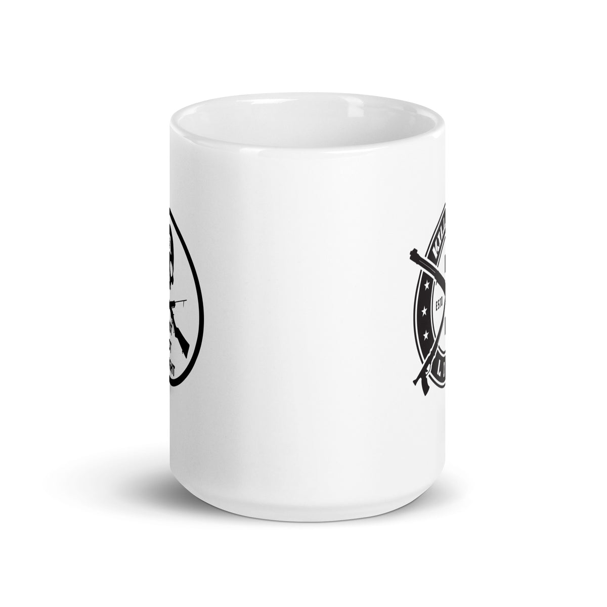 White Glossy KILLSHOT Mug (Shot not Bought Badge)