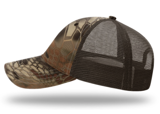KILLSHOT Life Garment Washed Camo Trucker Hat - Kryptek Highlander / Brown