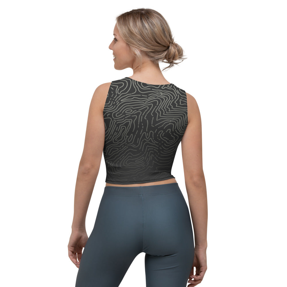 Dark Topo Crop Top