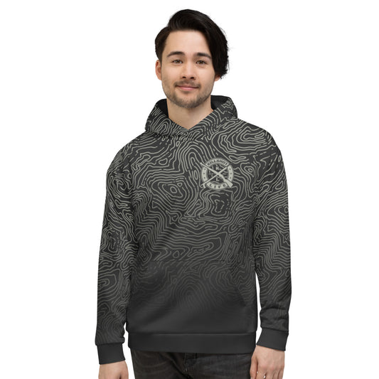KILLSHOT Dark Topo Hoodie - Topo Hunting and Spearfishing Collection