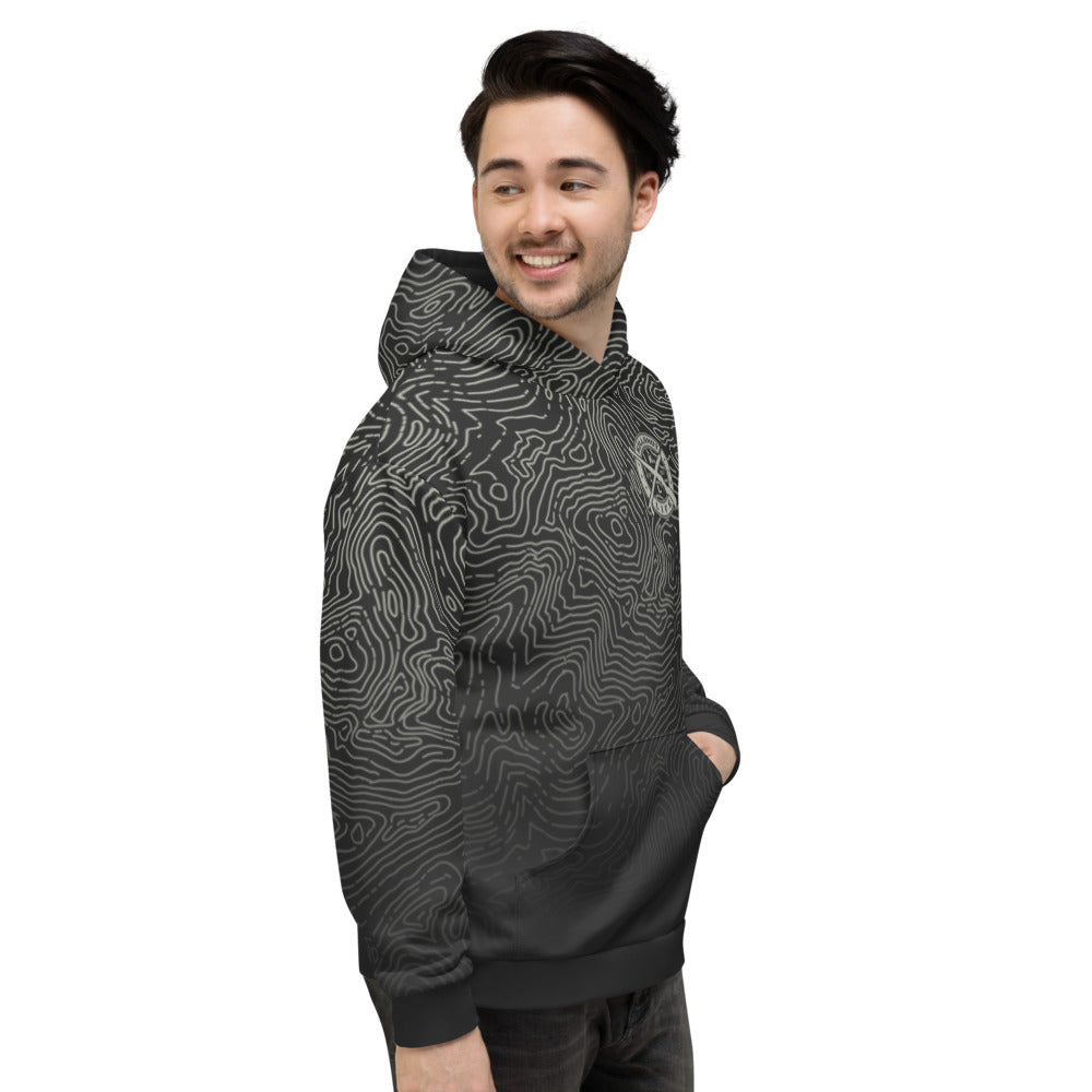 KILLSHOT Dark Topo Hoodie - Topo Hunting and Spearfishing Collection